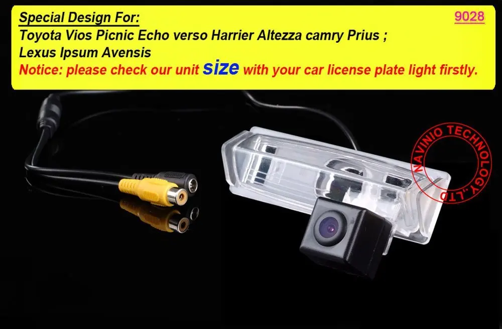 Камера заднего вида с ЖК-дисплеем для Toyota Vios Echo verso Harrier Altezza camry Prius Lexus Ipsum Avensis |