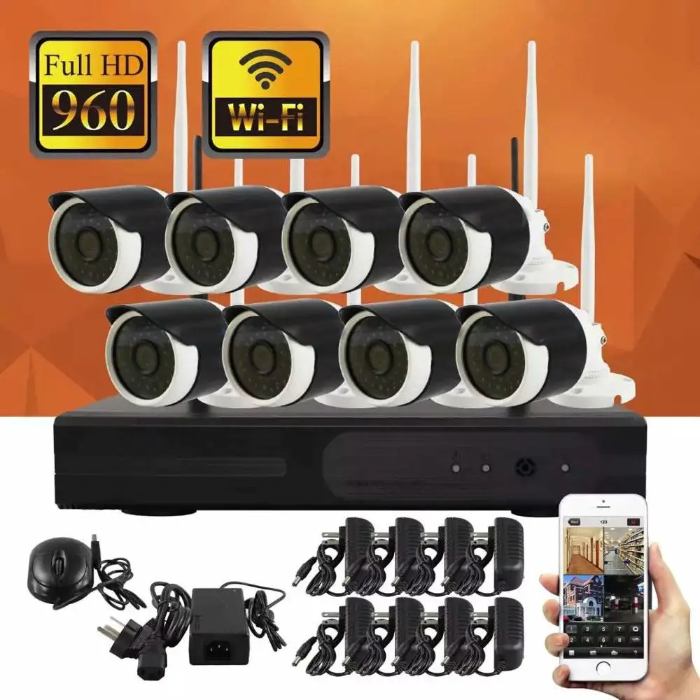 NVR8004 SmartYIBA 8CH wifi NVR комплект беспроводная CCTV камера система 960P DVR с ночным видением wifi камера система наблюдения комплект авто-пара - Цвет: NVR8004