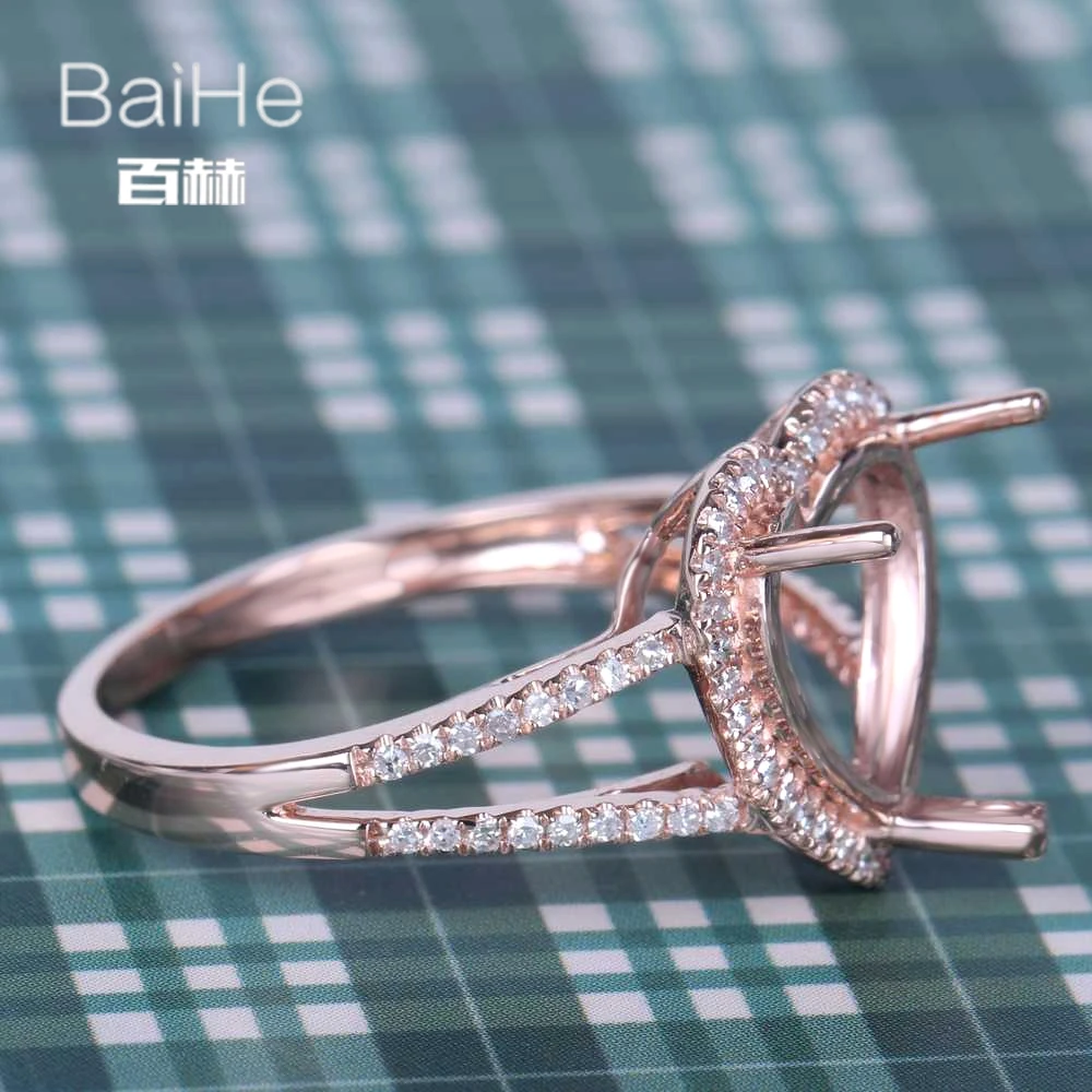 BAIHE однотонное 14K розовое золото сертифицированное сердце Свадебное женское