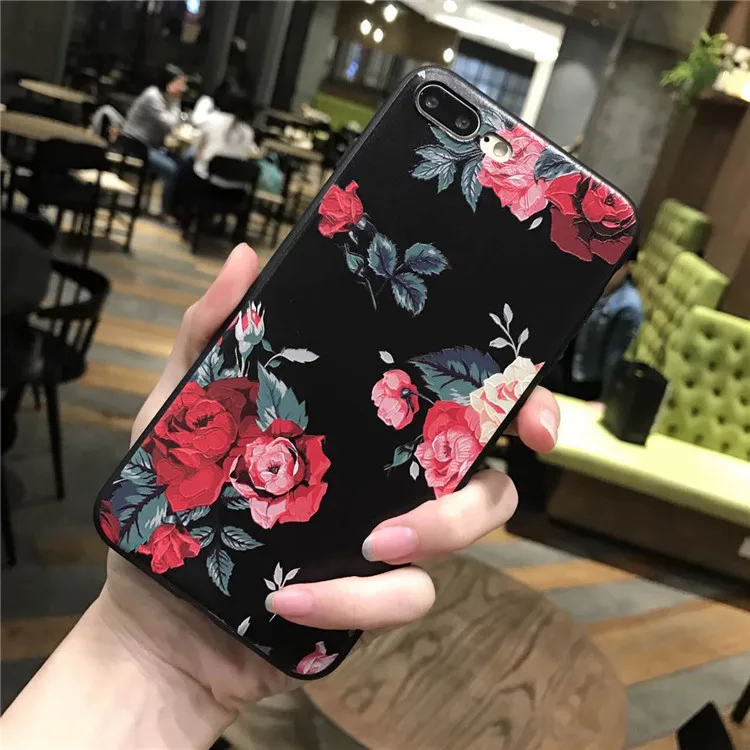 Розовый белый цветок розы силиконовый чехол для всего тела для iPhone 8 7 6 6s 5 5S чехол мягкий чехол для телефона s задняя крышка для 7 6 plus Capa Coque