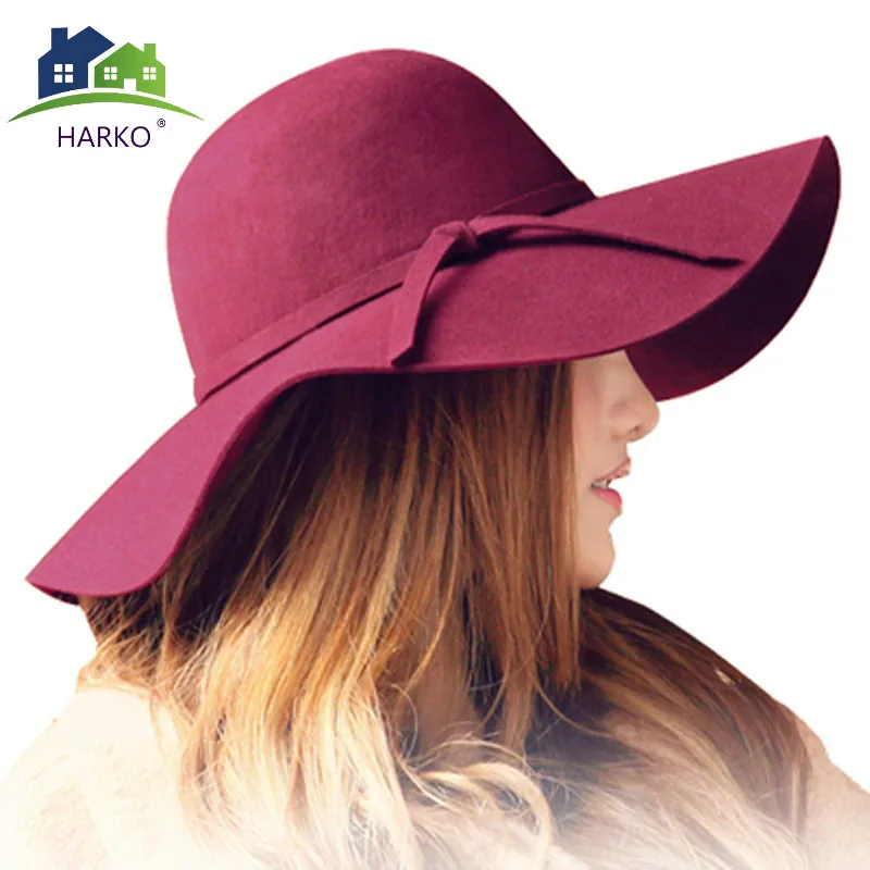 Осень зима лето мода fedoras Винтаж чистый Для женщин Beach Sun hat Женский волны большой