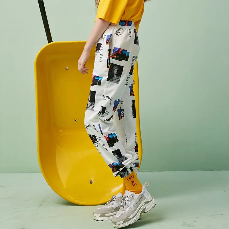 UNIFREE/2019 новые весенние женские штаны для отдыха в стиле хип-хоп-стрит U192P024YY |
