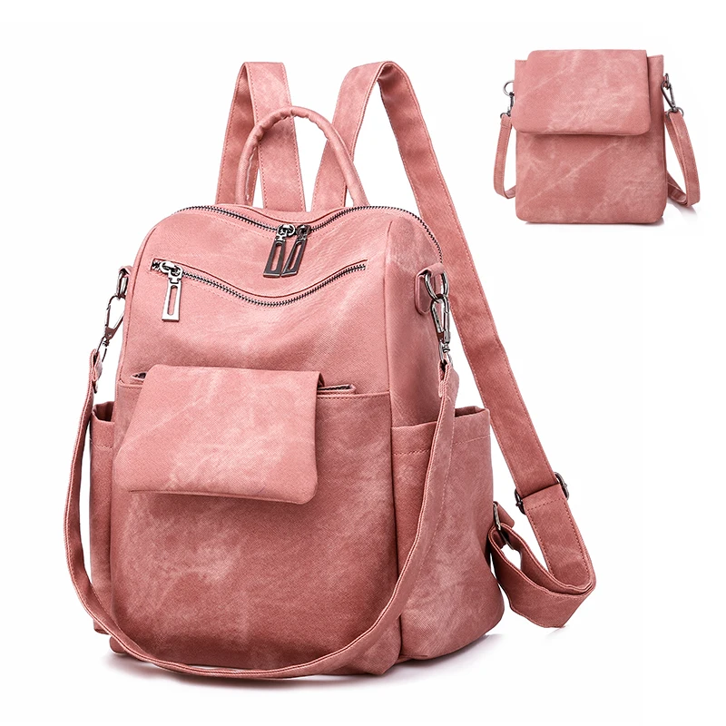 2019 Women Backpacks High Quality Rucksacks For Girls Solid Travel Luxury Designer Bagpack Ladies Sac A Dos Female Pack | Багаж и сумки