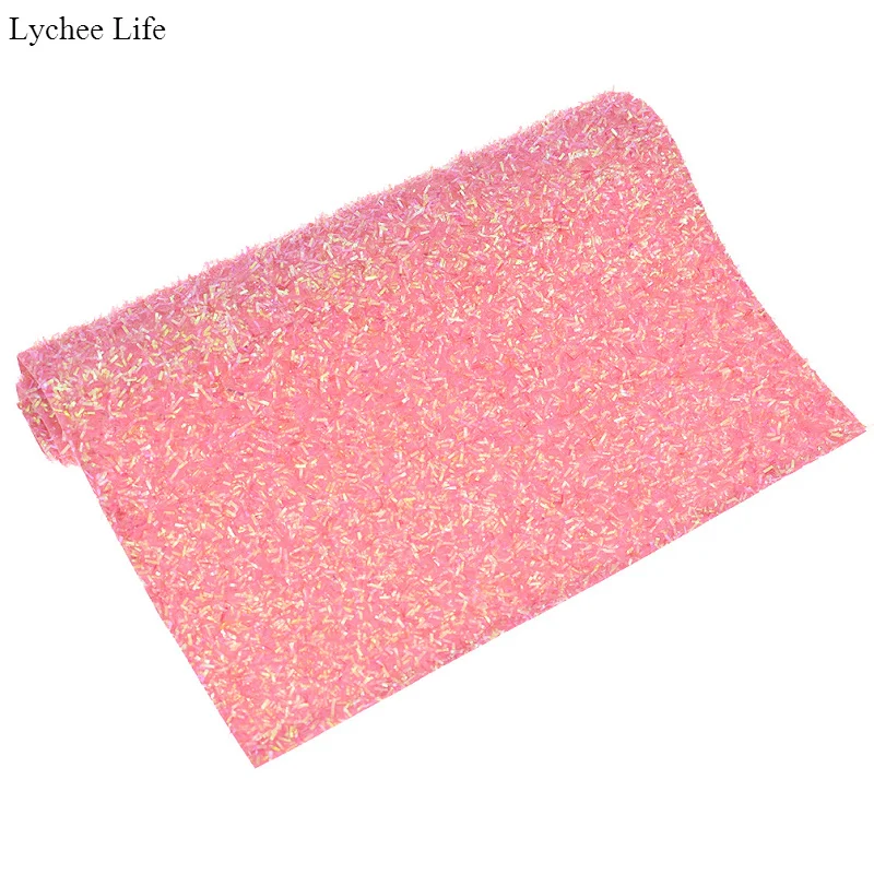Lychee Life модная блестящая искусственная кожа ткань ручной работы сделай сам Одежда