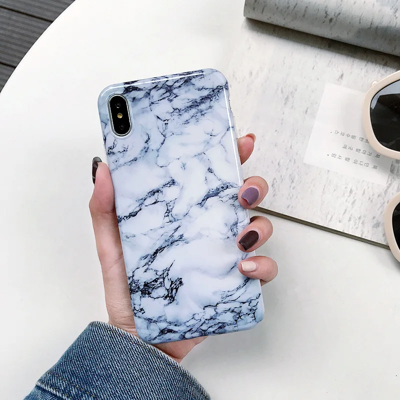 Мраморный чехол для iPhone X XS MAX 8 7 6 s Plus Ультратонкий Мягкий ТПУ силиконовый R Coque Fundas