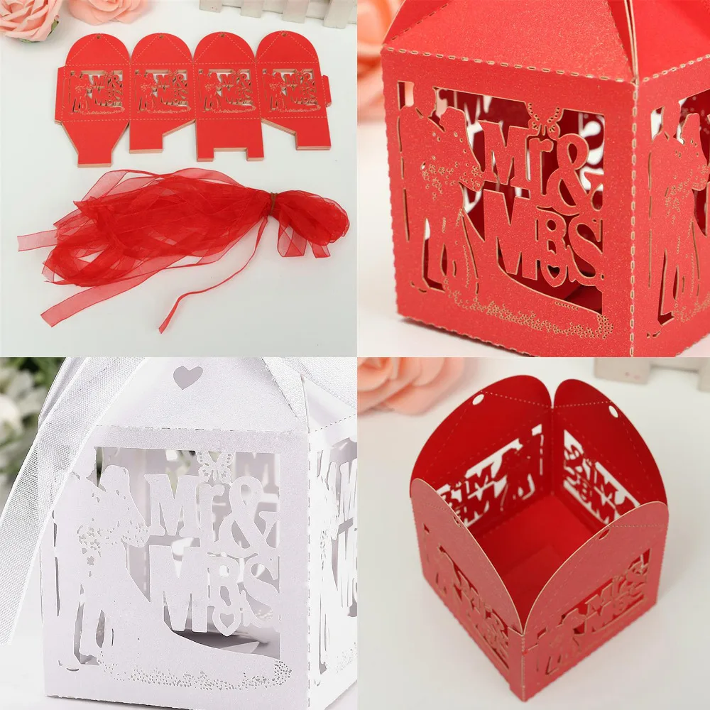 50 шт./упак. &quotсделай сам&quot для невесты и подружки лазерная резка конфетная