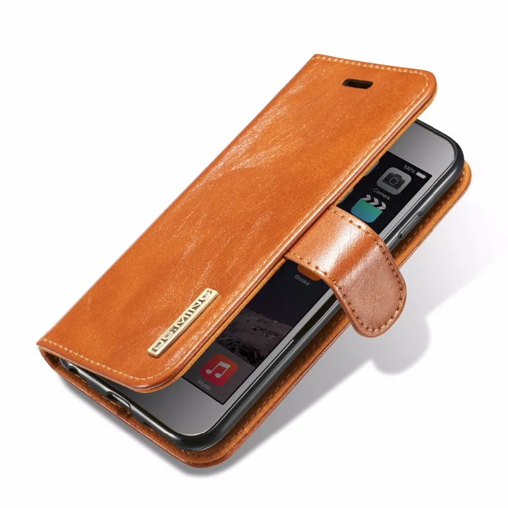 2 in 1 Wallet Leather Case for iPhone 6 Plus Detachable DG.Ming Genuine Flip Magnetic Card Business For 6+ | Мобильные телефоны и
