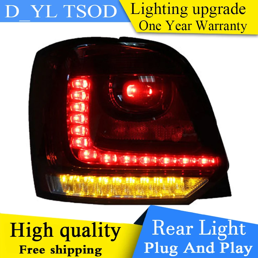 

Автомобильный Стайлинг DY_L для vw POLO taillights 2006 2007-2015 2016 модель для VW golf MK6 светодиодные задние фары Автомобильный Стайлинг крышка drl + сигнал