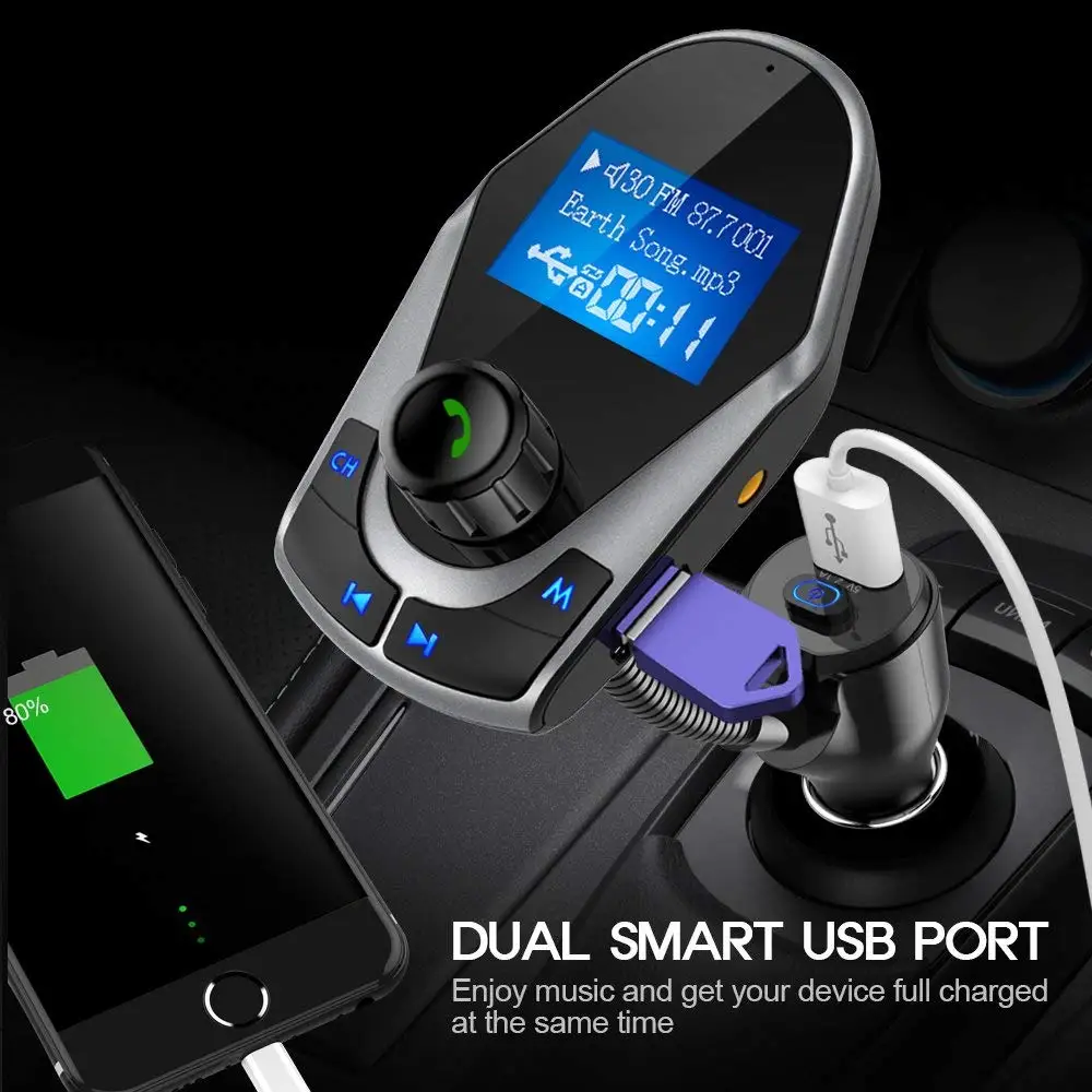 Автомобильный MP3 плеер Nulaxy fm передатчик Bluetooth автомобильный комплект