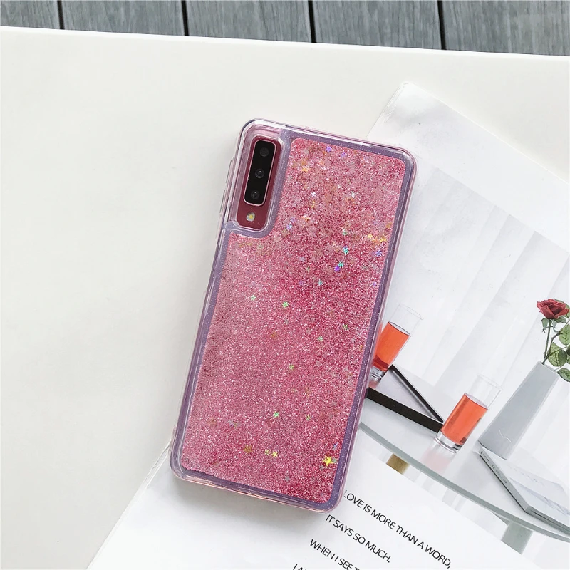 Шикарный Блестящий Мягкий пайетки чехол для samsung Galaxy J2 J3 J4 J5 J6 J7 J8 A3 A5 A6 A7 A8 плюс A9 чехол с мерцающим текучим песком чехол