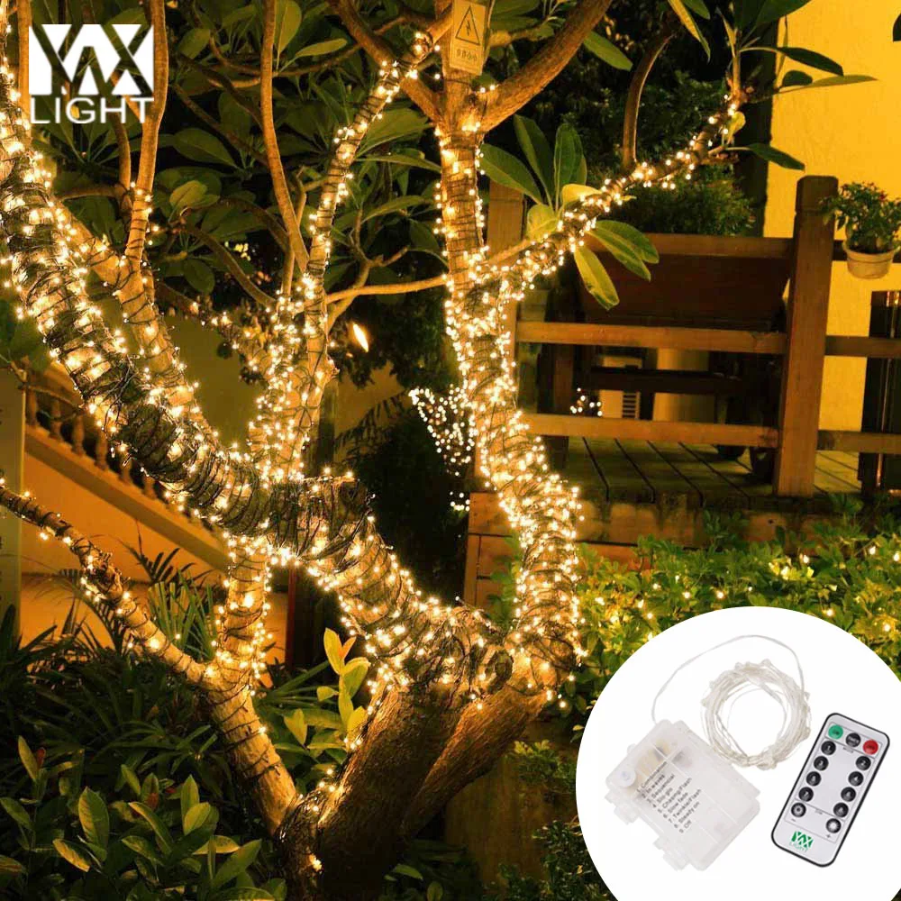 

YWXLight LED String Light 5M Waterproof Garland Holiday String Lighting 8 Modes Christmas Lights Party Outdoor Decoration Luces