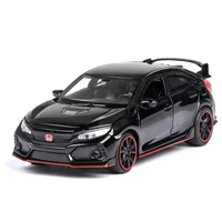 132 honda civic type r diecasts toy vehicles metal car model sound light collection car toys for children christmas gift