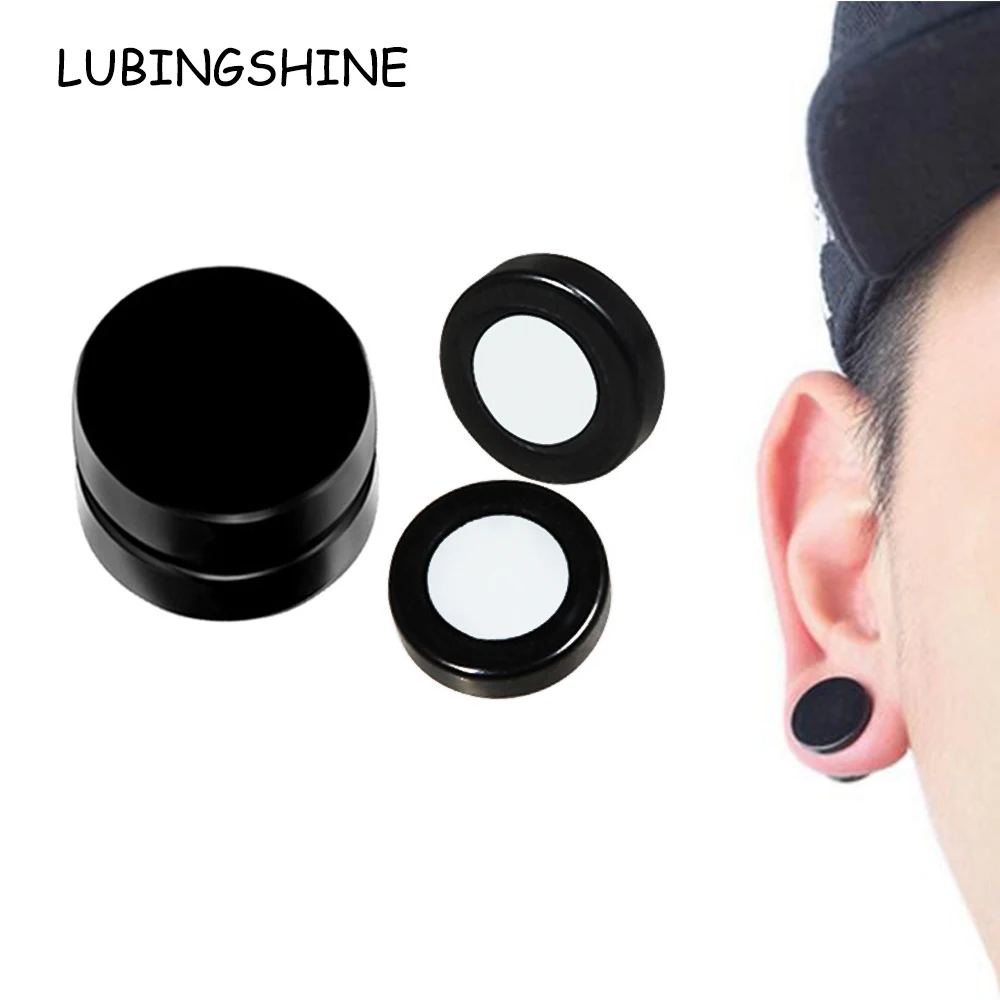 Модные черные магнитные клипсы (не пирсинг) для любимого друга Е96|non piercing clip|earrings