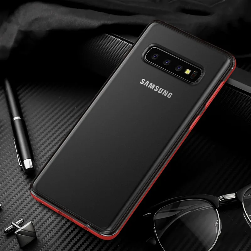 Red Чехол для samsung Galaxy Note 10 Plus Note 10 матовый полупрозрачный жесткий противоударный чехол для samsung Galaxy S10 Plus S10e Note 10 - Цвет: Red