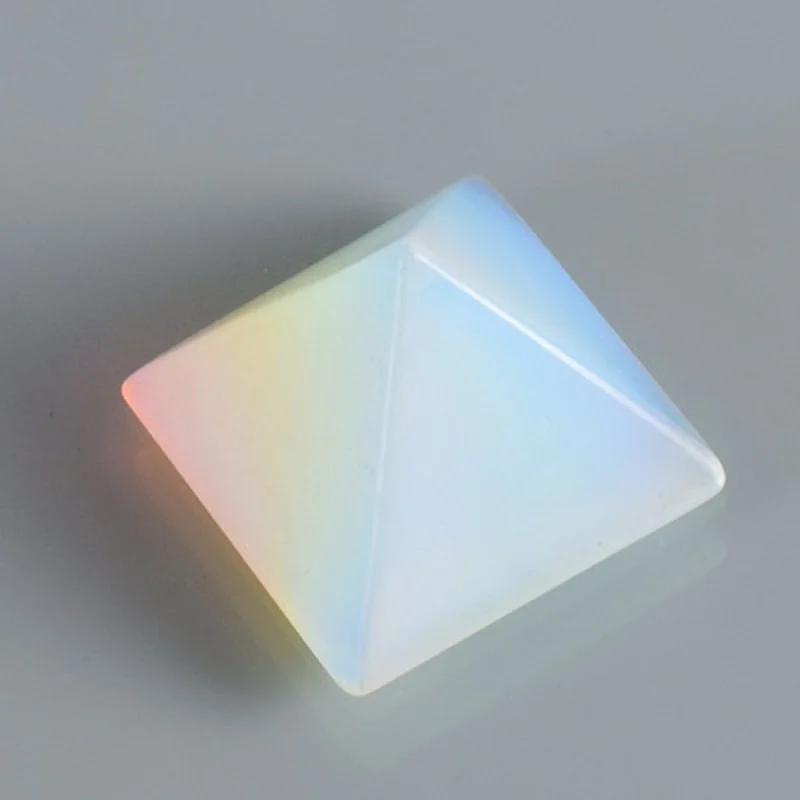 Хрустальная пирамида лунный камень подвеска 30 мм * оптовая продажа чакра кварц