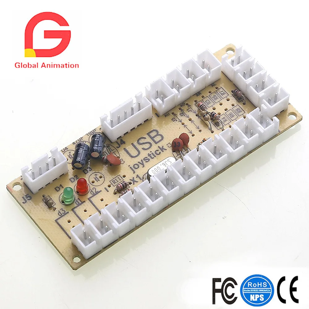 2 игрока универсальный игровой контроллер с нулевой задержкой USB джойстик для MAME