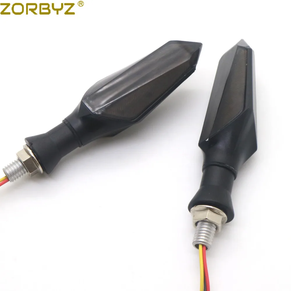 ZORBYZ 2X Светодиодный индикатор сигнала поворота для мотоцикла синий DRL Honda Yamaha Suzuki| |