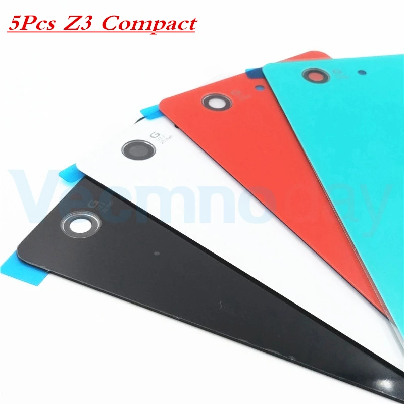 5 шт./лот для Sony Xperia Z3 Compact Mini D5803 D5833 стеклянный корпус батарейного отсека Замена