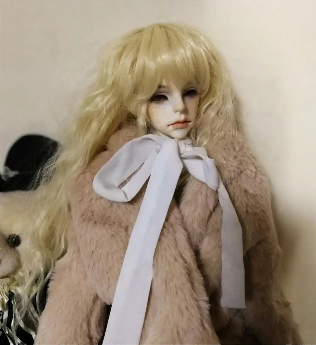 D01-P517 детская игрушка ручной работы 1/3 1/4 Одежда для кукол BJD/Аксессуары для кукол SD кукла искусственный мех пальто серый цвет 1 шт
