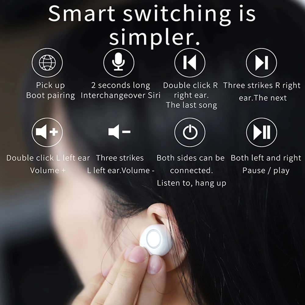 TWS наушники беспроводные наушники Bluetooth стерео наушники беспроводные наушники гарнитура с микрофоном для IOS Android PK i9s i10 i12 TWS