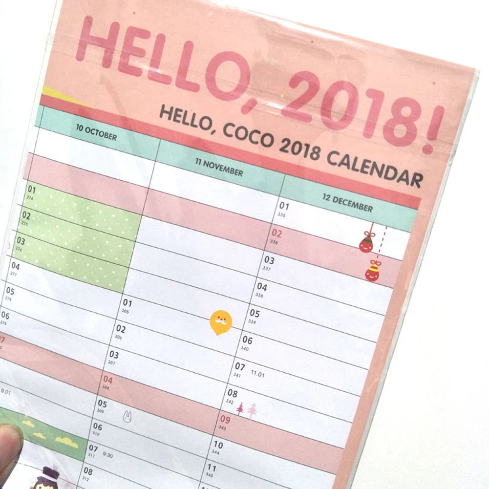 Новый календари наклейки год на день для планирования расписания книжки Индекс