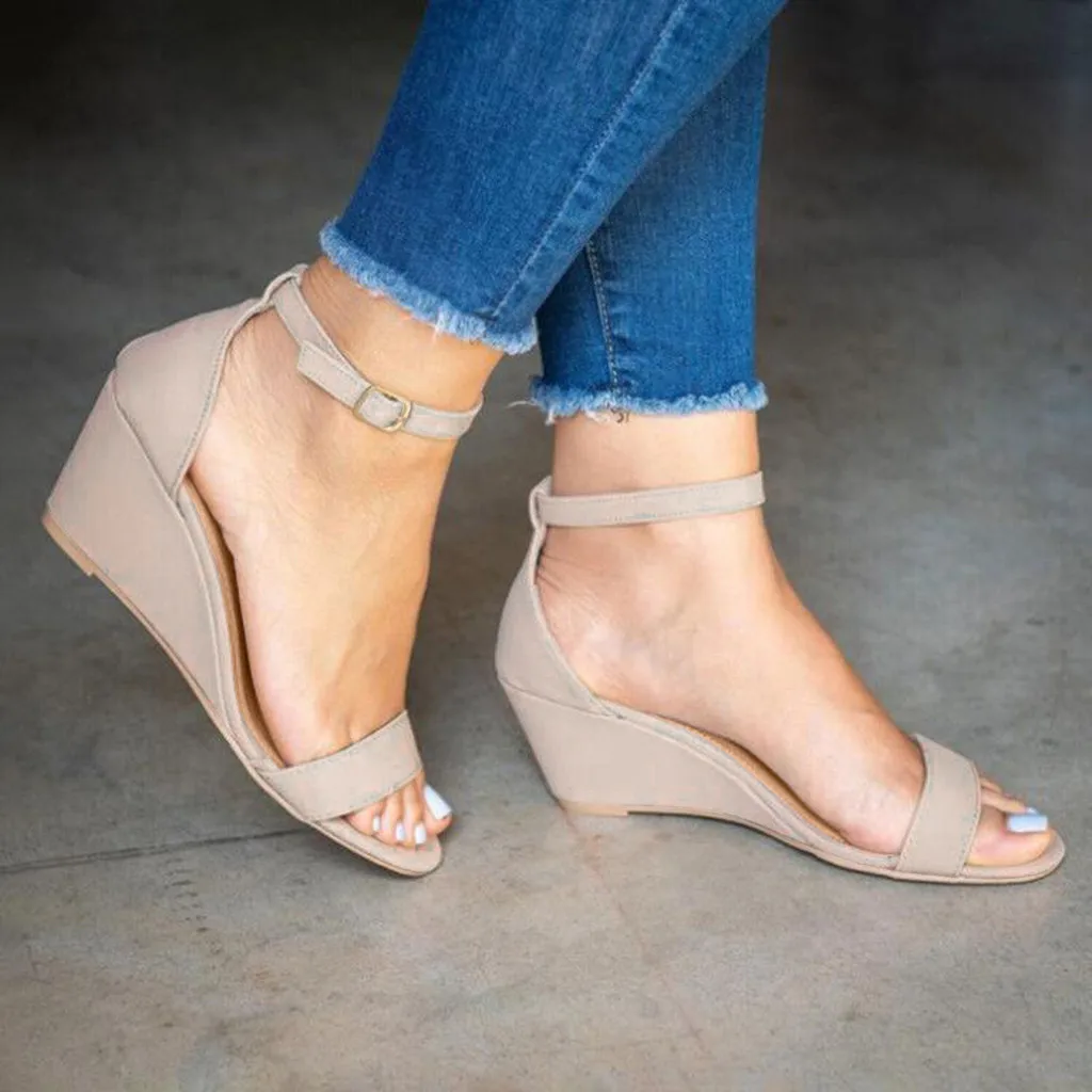 ONTO MATO женские босоножки на танкетке и высоком каблуке Новинка лета 2019 года