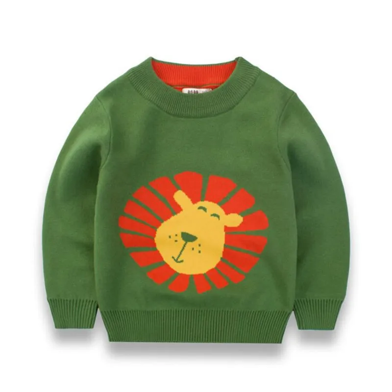 27 мальчик хлопок и акрил свитер для детей на осень зиму 2017 двойной Вязание Lion
