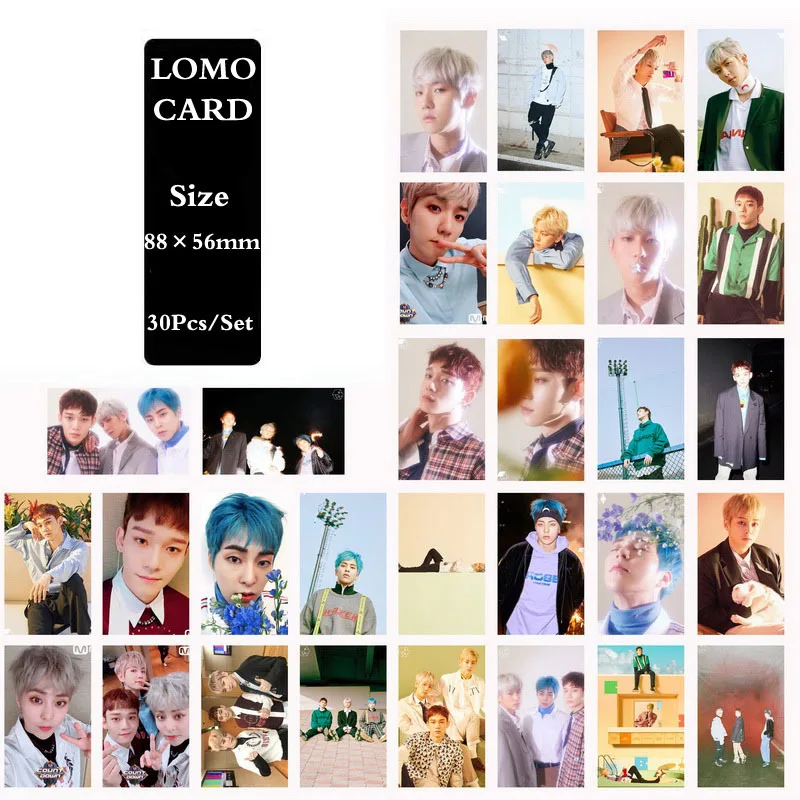 KPOP EXO CBX цветущие дни самодельный бумажный постер фото карта Lomo HD Фотокарта для