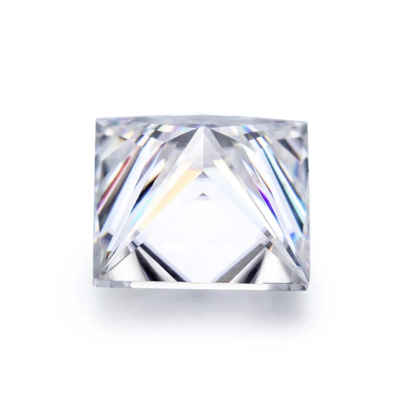 Прозрачный белый цвет DEF класс 6*6 мм Принцесса cut Moissanite свободно Прикрепленный