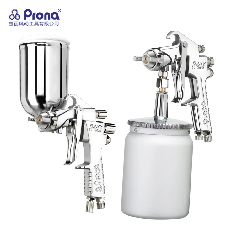 Prona R-21X профессиональный автомобильный Краскораспылитель, sunction и gravity feedtype tp на выбор, 1,3 1,5 2,0 2,5 мм сопло, R21
