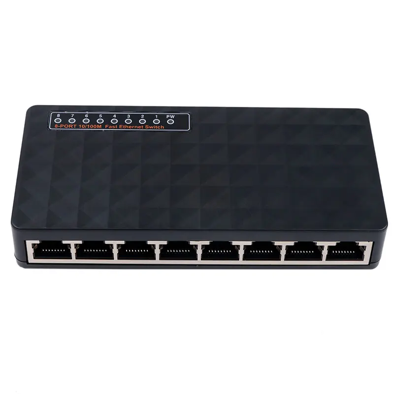 Kebidumei 8 портов сети Swich 10/100 Мбит/с быстрое Ethernet LAN RJ45 Коммутатор Концентратор MDI