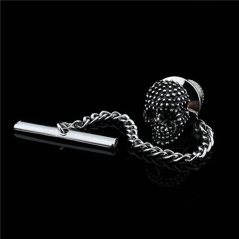 HAWSON Tie Tack/Pin с защитной булавкой для обычного галстука вытертого в горошек черного