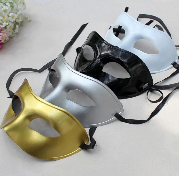 (150 pcs/lot) New Hot Sale Handmade Half-face Solid Color Plastic Fancy Party Masks | Дом и сад