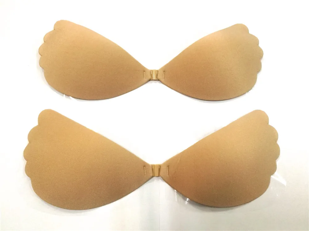 100 PCS Women Self Adhesive Strapless Bandage Blackless Solid Bra Stick Gel Silicone Push Up women's underwear Invisible Bra