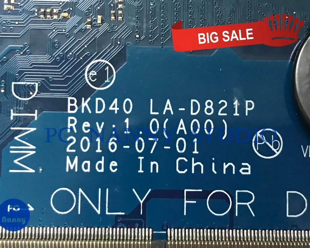 Материнская плата PCNANNY 0V736W V736W для ноутбука Dell Inspiron 7460 BKD40 LA-D821P I5-7200U DDR4