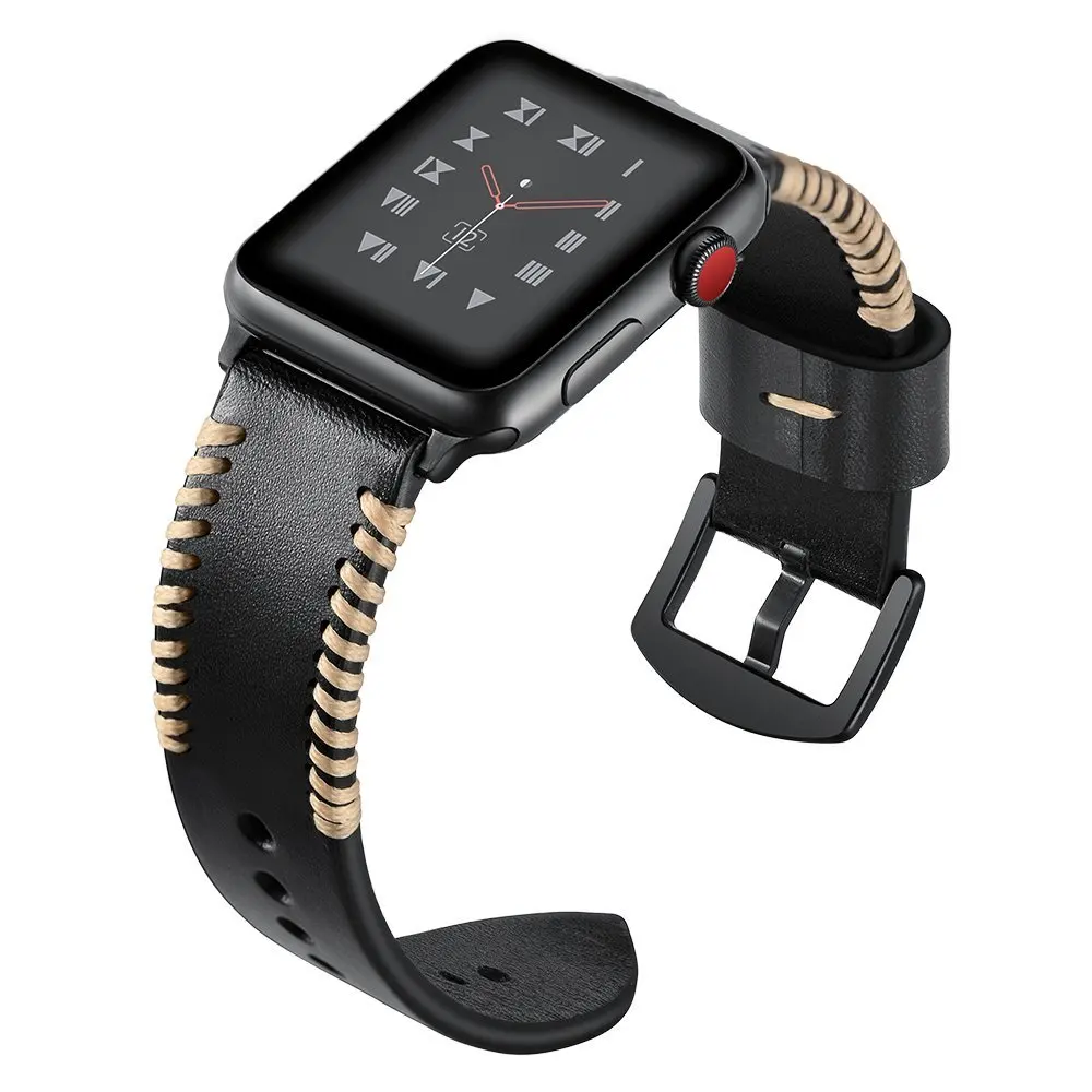 Ремешок кожаный ручной работы для Apple watch 4 40 мм 44 Series 1/2/3 38 мм/42 мм|Ремешки часов| |