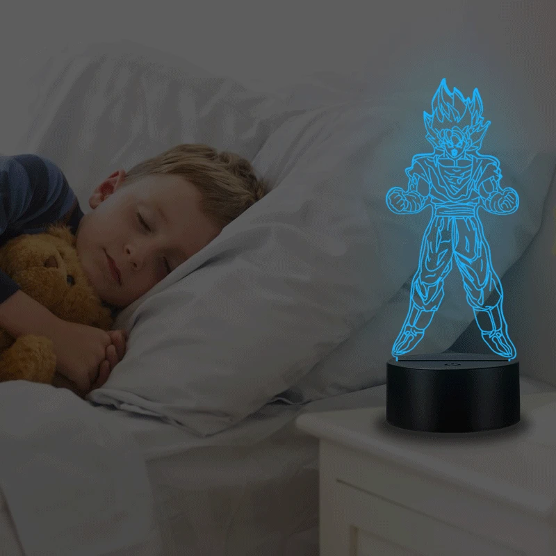 Светодиодный ночсветильник VCity 3D настольная лампа Drgon Ball Saiyan WuKong USB RGB