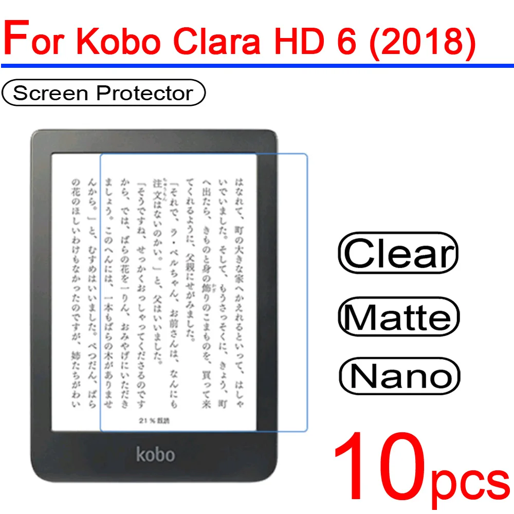 10 шт. Ультрапрозрачная мягкая защитная пленка для экрана Kobo Clara HD 6 (2018) | Мобильные