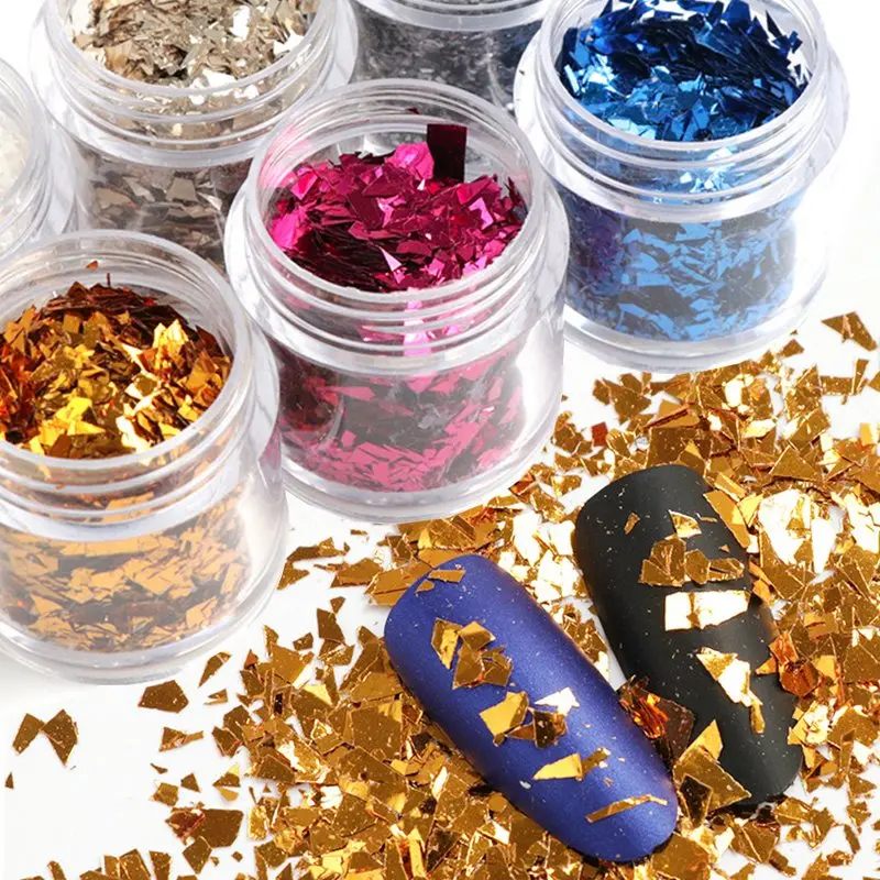 1 горшок лазерные блестки для нейл Арта (искусство украшения ногтей) конфеты