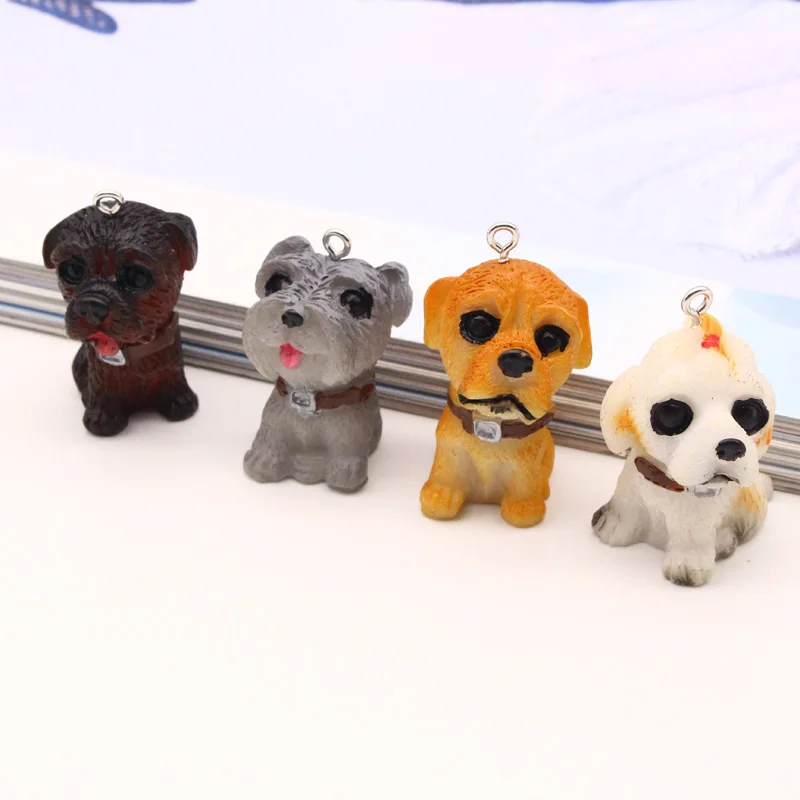 3 шт. 3D брелок с животными Diy Подвески ожерелье из смолы декоративная собачка