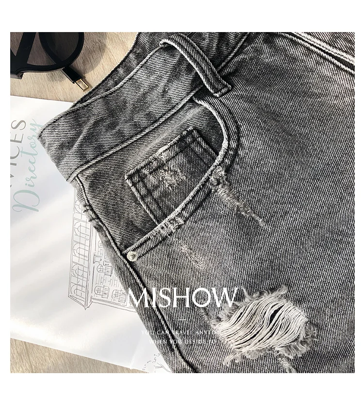 Mishow Модные джинсы женские шотры MX18B2217