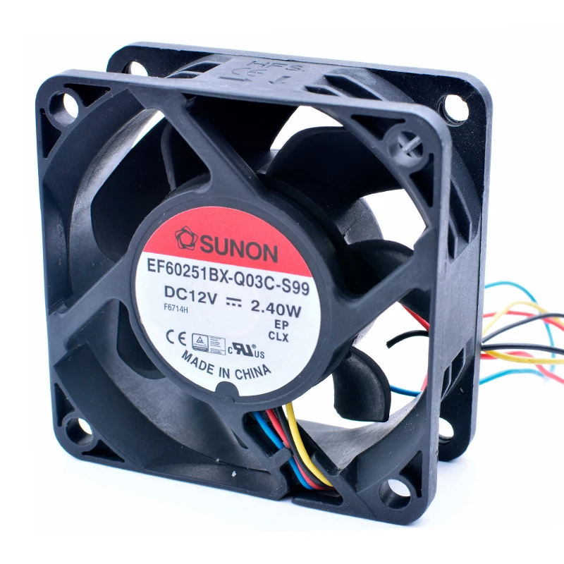 Оригинальный EF60251BX Q03C S99 6 см 6025 60x60x25 мм 60 вентилятор DC12V 2 40 Вт 4 линии компьютер pwm