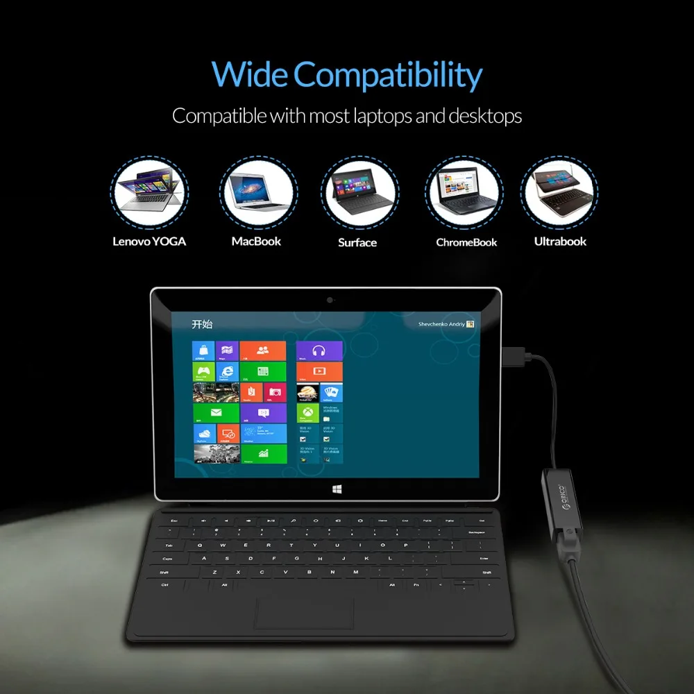 ORICO USB3.0 2 0 гигабитный Ethernet адаптер USB к RJ45 lan сетевая карта 10 м/100/1000 м для Windows 8 1 7 XP Mac