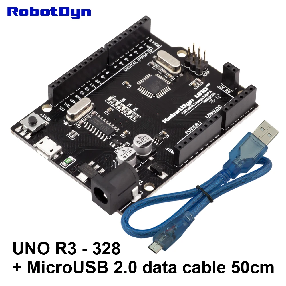 Новый Дата кабель 2016 UNO R3 ATmega328P + USB 2 0 (50 см). Совместимость с Arduino Rev 3.+ A6 A7 pins MicroUSB.|uno