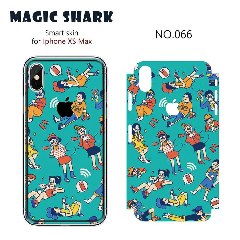 Magic Shark мраморный военный водонепроницаемый ПВХ Bumpy 2.5D стикер чехол пленка для iPhone