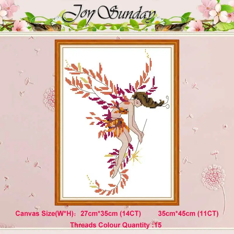 Butterfly fairy 7 Бабочка Фея цветок фея Счетный 11CT 14CT Набор для вышивания крестиком DIY DMC Китайский Набор для вышивания крестиком вышивка рукоделие домашний декор - Цвет: Butterfly fairy 7