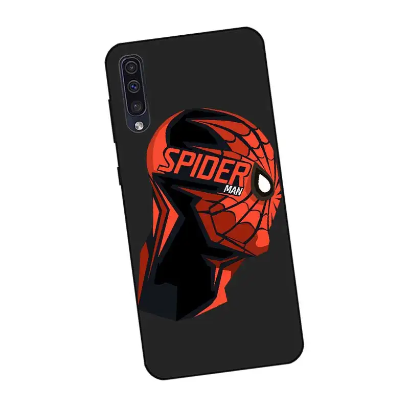 P200 Человек-паук черный силиконовый чехол для samsung Galaxy A6 A7 A8 A9 A10 A30 A40 A50 A60 A70 A80 A90 5G A20E