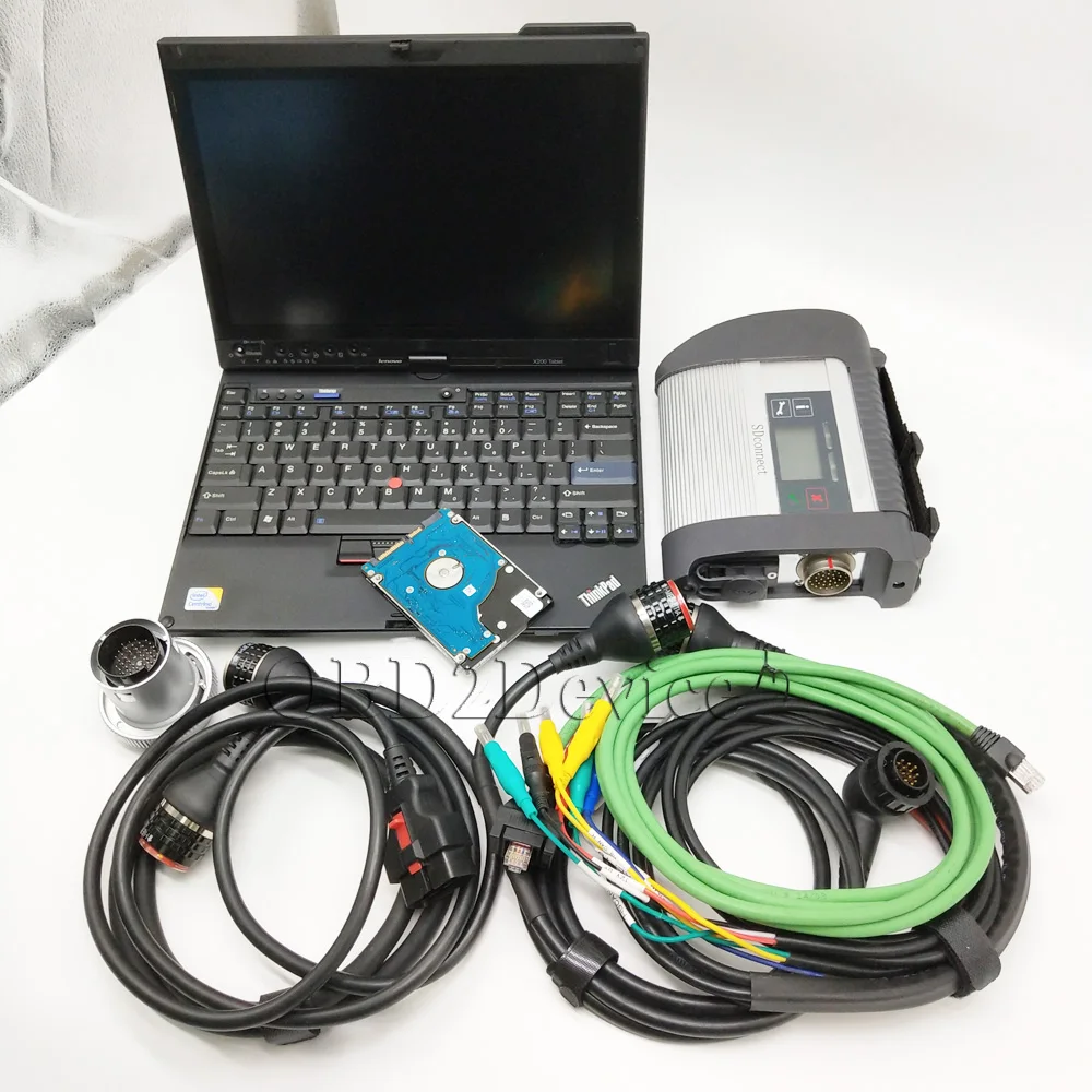 Лучшее Качество MB STAR C4 AM79C874VI чип V2019.09 программное обеспечение HDD/SSD Star диагностический C4 SD Подключение с ноутбуком X201T I5 cpu
