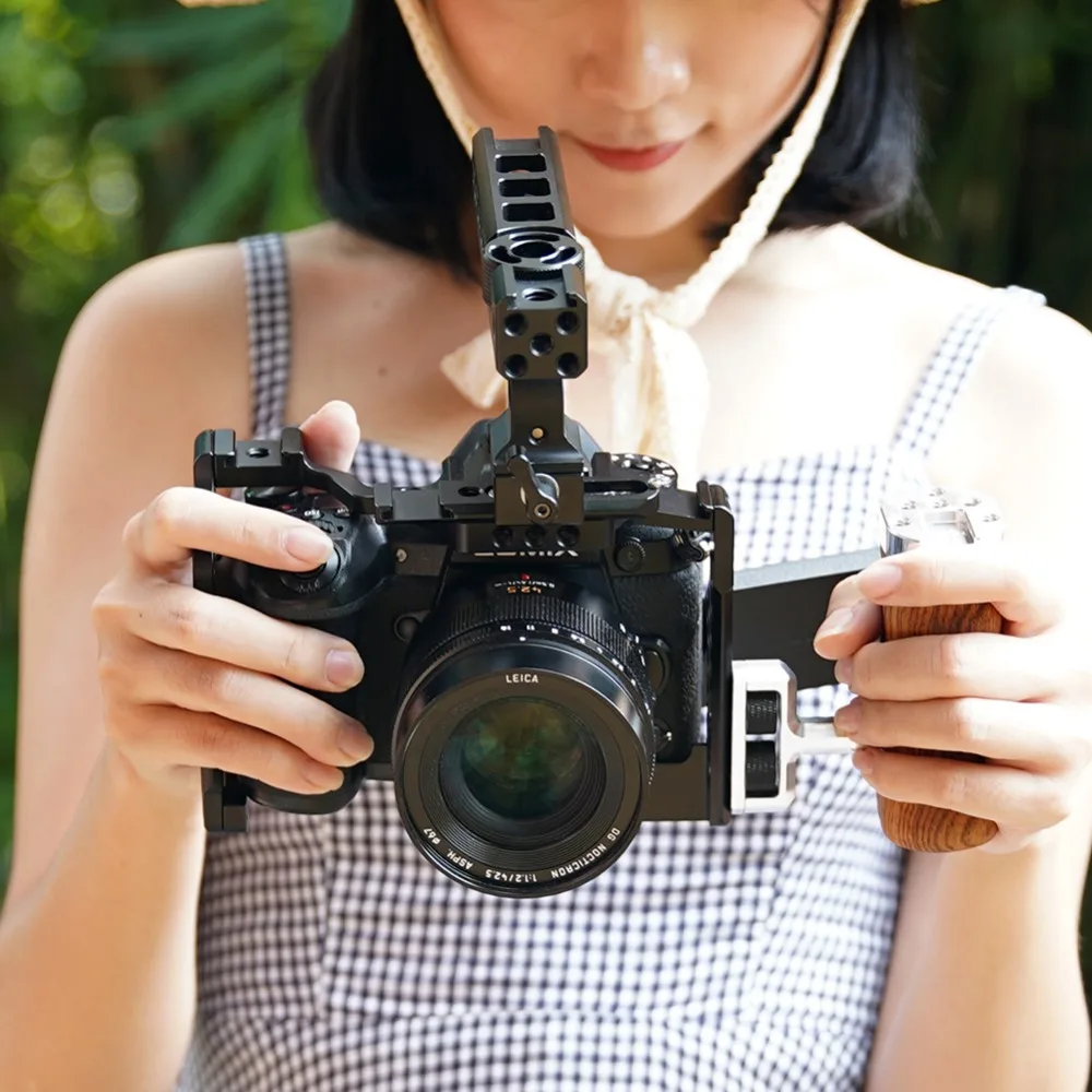 Niceyrig для цифрового фотоаппарата Panasonic Lumix GH5/GH5S Камера реечная оснастка корзины с HDMI Кабельный зажим для сыра с ручкой сверху железнодорожный вокзал Холодный башмак со штангой 15 мм