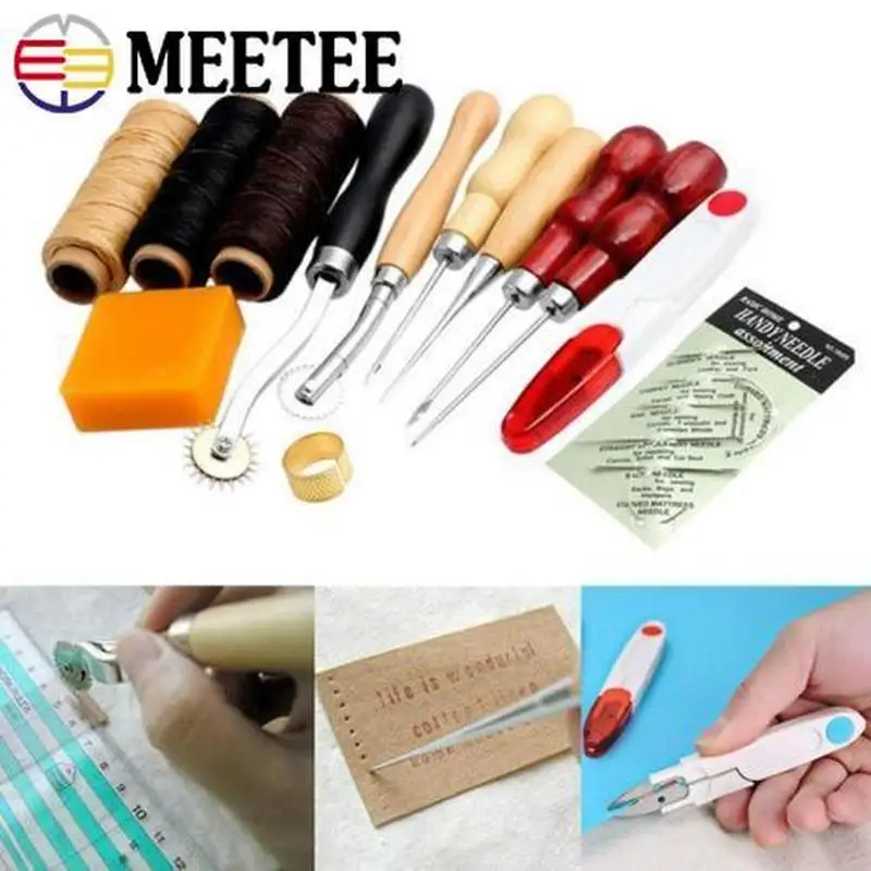 Meetee DIY аксессуары ручной работы кожаный набор 13 шт. ручного шитья художественные